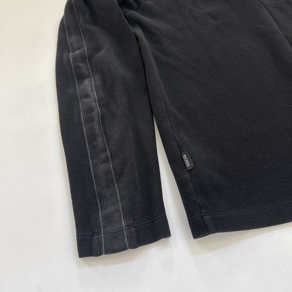 HUGO BOSS Sweater 1/4 Button Up Long Sleeve Pullover Cotton Stretch Shirt Medium - Picture 6 of 9